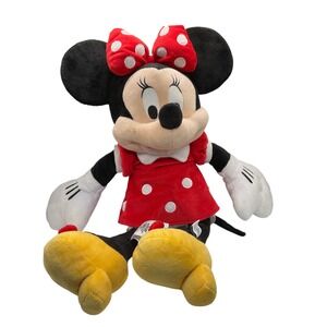Disney Minnie Mouse Plush Polka Dot Dress Stuffed‎ Animal Toy Large
